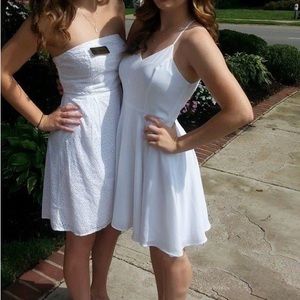 White Express spaghetti strap dress